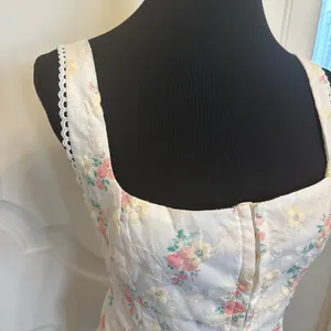 Altar’d State Embroidered Floral Cream Sleeveless Top Hook & Eye Corset NWOT thumbnail 3