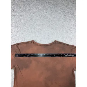 Def Leppard Graphic T-Shirt Women‎ L Brown Mineral Wash Leopard Rock Band Tee thumbnail 6