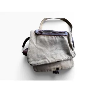 Vintage Ghurka Field Bag Crossbody Tan Canvas Brown Leather Safari Messenger Y2K thumbnail 7