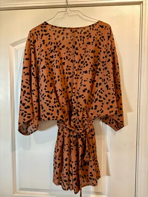 Fantastic Fawn NWOT leopard print romper thumbnail 2