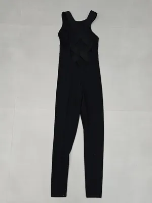 NEW Black Crisscross Open-back Activewear Jumpsuit Size XS/S thumbnail 4