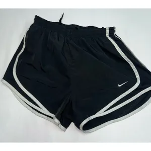 Nike Dri Fit Tempo Shorts Women Small Black White Brief Lined Running Athletic C thumbnail 1