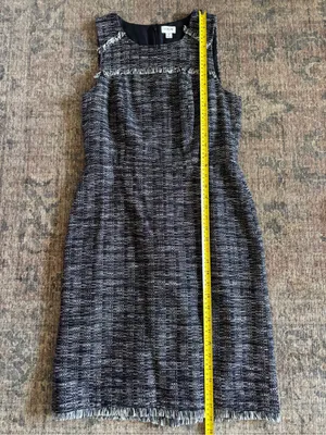 J. Crew Tweed Fringe Sheath Dress Size 4 thumbnail 5