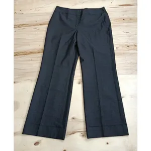 Ann Taylor Curvy Fit Pants Womens 12 Gray Wool Blend Lined Dress Trousers Work thumbnail 2