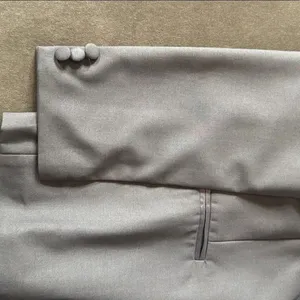 Women’s Gray Slim Fit 3 Piece Formal Tuxedo Suit Satin Peak Lapel Size XL NWT thumbnail 16