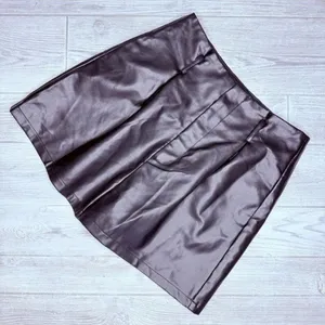 Lulus vegan leather pleather black shorts size medium thumbnail 1