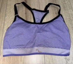 Victoria's Secret purple and Black Racerback Sports Bra thumbnail 1