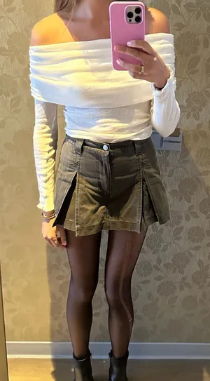 Zara pleated mini skot thumbnail 1