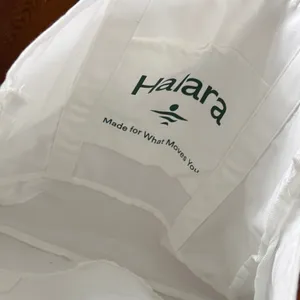NWOT HALARA‎ White Canvas Reversible Tote Bag thumbnail 3