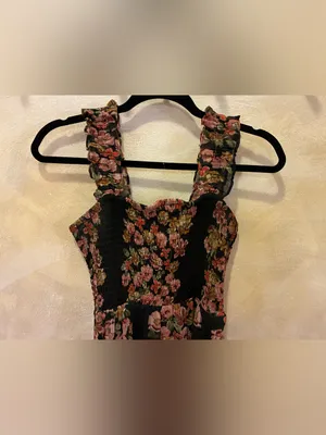 Women’s Maurices Black Floral Sleeveless Maxi Dress - Bkack Floral Size Small thumbnail 2