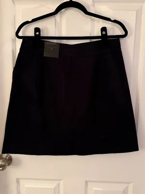 Banana Republic Black 10 Steppe Linen-Blend Mini Skirt New With Tags NWT thumbnail 5