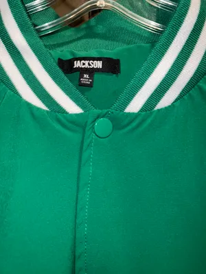 Jackson NFL Philadelphia Eagles Kelly Green Varsity Jacket thumbnail 2