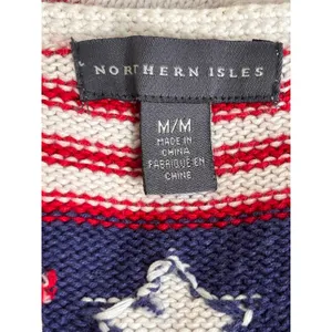 Northern Isles American‎ Flag Patchwork Knit Stripe Knit Vest Medium Patriotic thumbnail 5