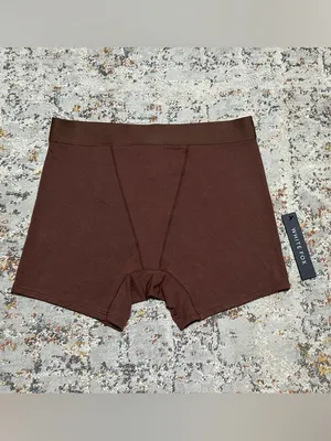 White Fox slow life boyfriend boxer shorts size Small in chocolate brown thumbnail 11