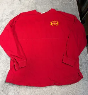 Iowa state Cyclone Football Red Long Sleeve Tee press box large thumbnail 1