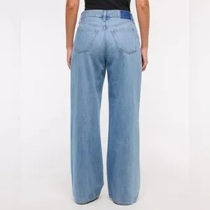 Abercrombie & Fitch The Wide Leg High Rise Jean Curve Love Size 28/6 Long thumbnail 3