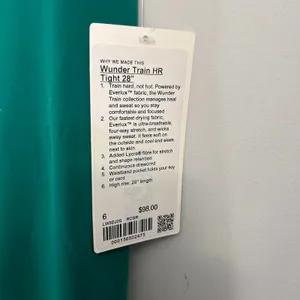 NWT lululemon Wunder Train High-Rise Tight 25 Raceway Green Size 6 Authentic thumbnail 5