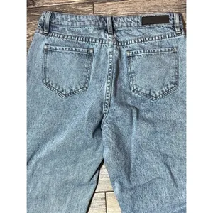 Rock & Roll‎ Denim High Rise Flare Distressed Light Wash Jeans 29x34 Split Hem thumbnail 11