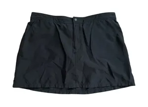 Lands End Black Swim Skort Size 10 Built-in Brief Active Water Skirt Pocket thumbnail 1