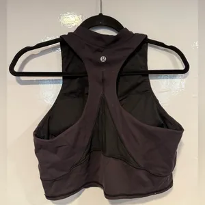 Women's Black Lululemon high neck mesh back Sleeveless‎ Top thumbnail 3