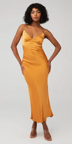 Bardot MALINDA SLIP DRESS From Revolve in Burnt Orange thumbnail 1