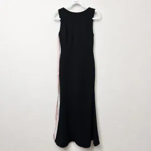 NEW Lulus Exquisite Refinement Black Backless Bow Ruffled Maxi Dress Small thumbnail 6