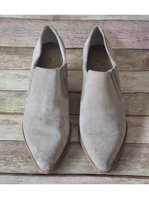 SAM EDELMAN Womens Walton Suede Leather Bootie Boots in Oatmeal Tan Size 6.5 thumbnail 2