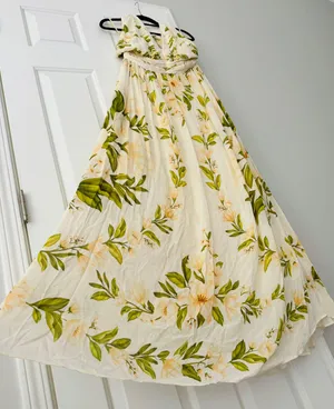 Farm Rio V-Neck Floral Chiffon Maxi Dress, Size S thumbnail 7