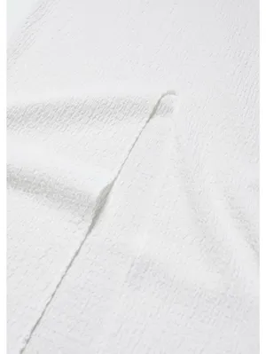 Mango Textured Dress with Opening Back Slit Lia Off White NWT Size 6 / Medium thumbnail 6
