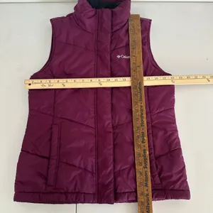 Columbia Purple Quilted Puffer Vest Womens‎ Small Fleece Lined Insulated Winter thumbnail 9
