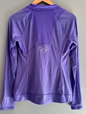 REI Coop purple long sleeve quarter zip layering top thumbnail 6