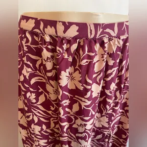 Patrons of Peace Purple and Cream Floral Maxi Skirt thumbnail 7
