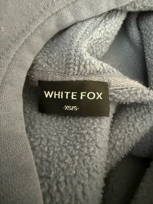 Light Blue White Fox Hoodie thumbnail 3