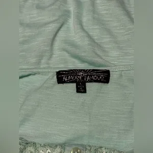 EUC Almost Famous Mint Green Floral Lace Adjustable Cami size large thumbnail 6