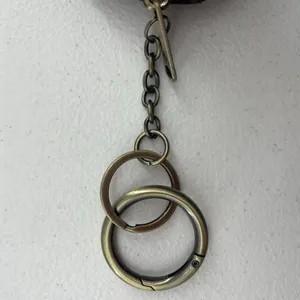 Patricia Nash Keisley Cosmetic Key Fob Leopard Calf‎ Hair Leather Brown Zipper thumbnail 6
