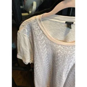 ‎Jcrew XL Cream Shirt Lace thumbnail 3