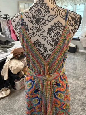 OSFM NWOT spaghetti strap printed dress Multiple thumbnail 6