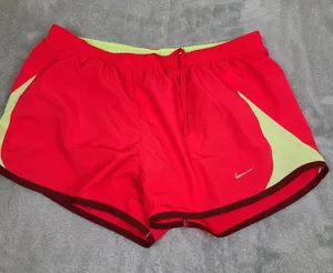 Nike Womens Shorts Dri-Fit Pull On Running & Jogging Activewear Red Yellow Small thumbnail 1