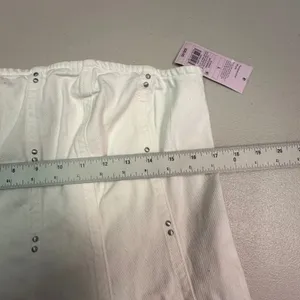 Wild Fable White Studded Strapless Denim Mini Dress Corset Style 25WFDR011 Large thumbnail 3