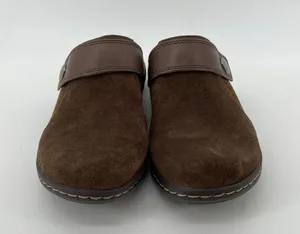 Clarks Women 7 Laurieann Strap Clog Taupe Brown Suede Slip On Casual Lightweight thumbnail 2