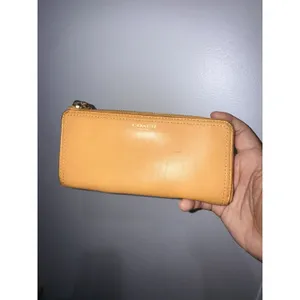 Coach Mustard Tan Leather Slim‎ Zip Wallet 48178 - 8 Credit Card Slots E thumbnail 3