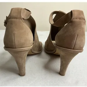 Vince Camuto Women Tan Suede Peep Toe Ankle Strap Heels Size 10M thumbnail 5