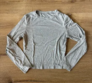 Light Grey Long Sleeve Top Gray Size XS thumbnail 1