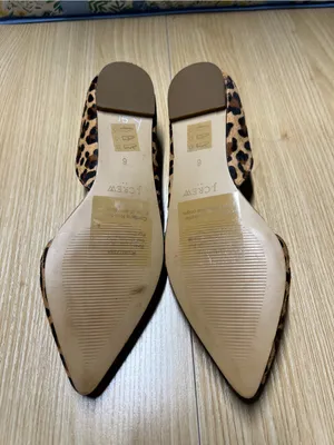 J.Crew Zoe Leopard Calf Hair d’Orsay Flats Size 6 thumbnail 6
