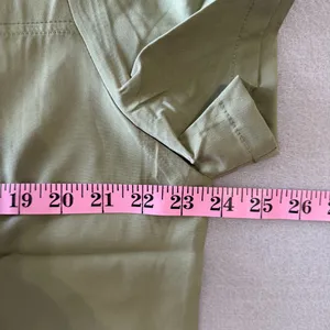 Women's Olive Green with Black Edging Silky Two Piece Scrub Set Size XL #260641 thumbnail 6