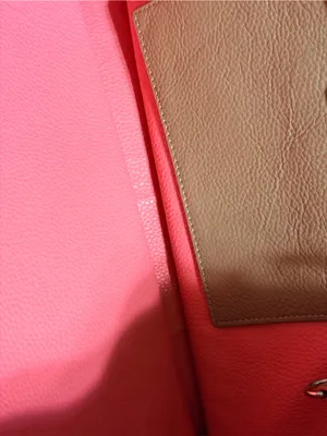Lodis Beige Tote with Pink Trim Tan thumbnail 7