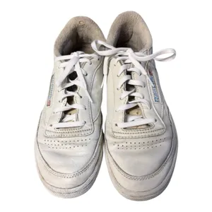 Reebok Women’s Club C 85 Chalk/Sky Blue Leather Sneakers Sz 8 38.5 Well Worn thumbnail 2