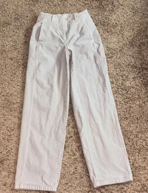 Aritzia Wilfred Free Light Gray Wide Leg Pants thumbnail 1