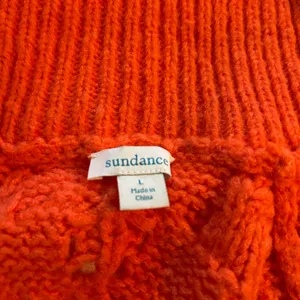 Sundance Women's Winter Tryst Open Cable Knit Cardigan Sweater Orange Large‎ thumbnail 6