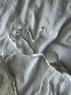 Edikted Jael Tie Front Eyelet Halter Top white  — Trendy going out top  thumbnail 4